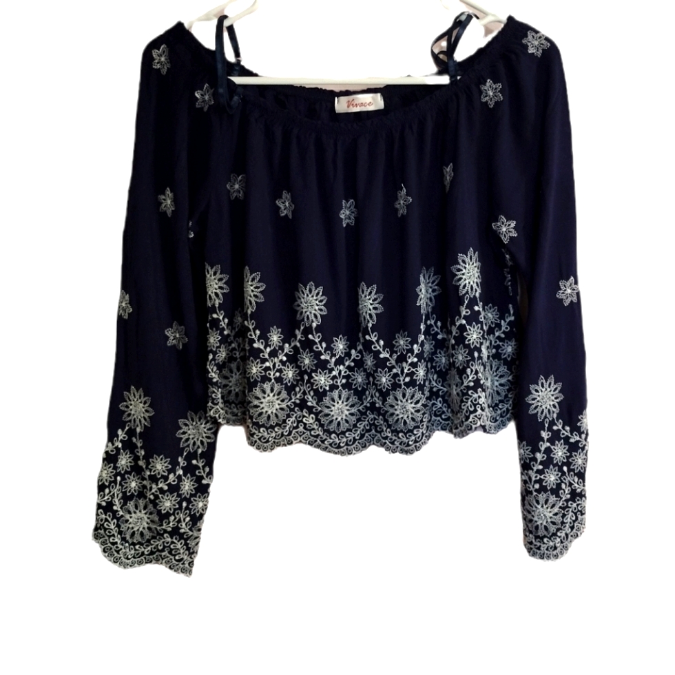 Vivace Embroidered Flowy Blouse